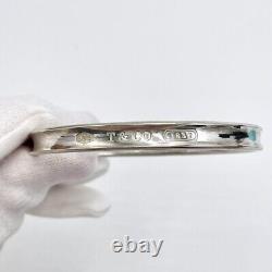 Tiffany & Co. 1837 Narrow Bangle Bracelet Oval Sterling Silver 925 No Box