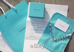 Tiffany & Co 18ct 18K Gold & Sterling Silver Heart Link Bracelet