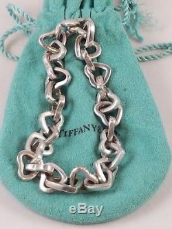 Tiffany & Co. 2001 Sterling Silver 925 Cut Out Hearts Bracelet