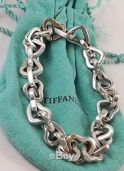 Tiffany & Co. 2001 Sterling Silver 925 Cut Out Hearts Bracelet