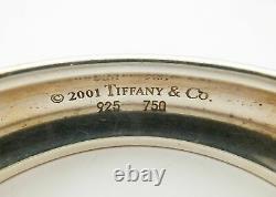 Tiffany & Co. 925 Sterling Silver 18k YG Etoile Multi-Gemstone Cuff Bracelet