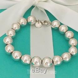 Tiffany & Co HardWare Ball Bracelet Sterling Silver 10mm Bead