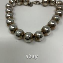 Tiffany & Co Hardware Circle Round Ball Beaded 10mm 925 Sterling Silver Bracelet