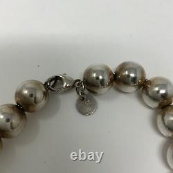Tiffany & Co Hardware Circle Round Ball Beaded 10mm 925 Sterling Silver Bracelet
