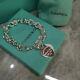 Tiffany & Co. Heart Tag Charm Bracelet Chain 925 Sterling Silver 8.26 Bracelet