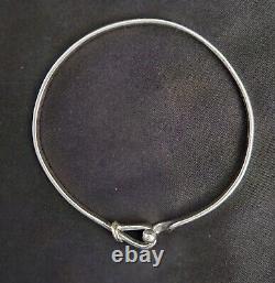 Tiffany & Co. Hook & Eye Bangle Bracelet 18K Gold 750 & Silver 925