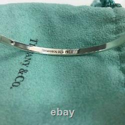Tiffany & Co. Hook & Eye Love Knot Bangle 18K Gold & Silver 925 withPorch DHL