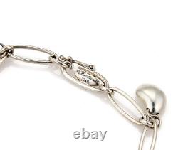 Tiffany & Co. Peretti Sterling Silver 5 Charms Oval Chain Bracelet