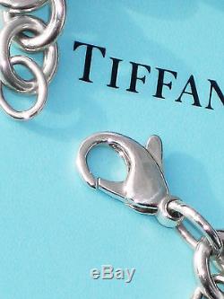 Tiffany & Co Plain Heart Tag Charm Sterling Silver Bracelet