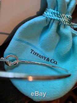 Tiffany & Co. Retired Sterling Silver 925 & 18K Gold Love Knot Bangle Bracelet