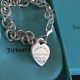 Tiffany&co Return To Tiffany Heart Charm Bracelet Sterling Silver Medium 7.5'