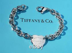 Tiffany & Co Return To Tiffany Heart Tag Charm Curved Sterling Silver Bracelet