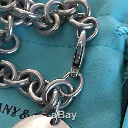 Tiffany&Co Return To Tiffany Round Tag Charm Bracelet Medium 7.5 Sterling Silver