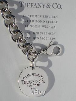 Tiffany & Co Return to Tiffany Sterling Silver Round Circle Tag Bracelet