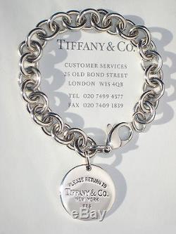 Tiffany & Co Return to Tiffany Sterling Silver Round Circle Tag Bracelet