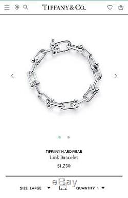 Tiffany & Co Starling Silver 925 Hardwear Link Bracelet Size Large WithPackaging