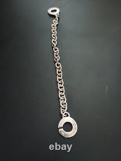 Tiffany & Co Sterling Silver 1837 Circle Clasp Toggle Bracelet 7.6