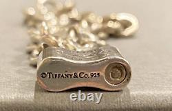 Tiffany & Co. Sterling Silver 925 Chain Link 1837 Padlock Charm Bracelet Exc++