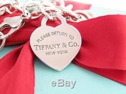 Tiffany & Co Sterling Silver 925 Return To Heart Tag Bracelet 7.5 MSRP $350