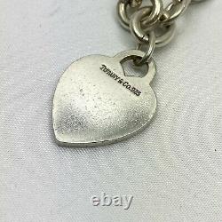 Tiffany & Co. Sterling Silver 925 Return to Heart Tag Charm Bracelet NO BOX
