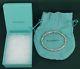 Tiffany Co. Sterling Silver Bamboo Bangle Bracelet With Pouch & Box