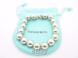 Tiffany & Co. Sterling Silver Bead Ball Bracelet 7.5 Pouch Included