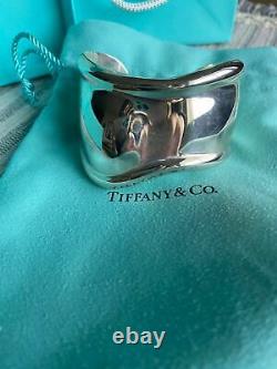 Tiffany & Co Sterling Silver Elsa Peretti Small Bone Cuff Bracelet 43mm (Right)