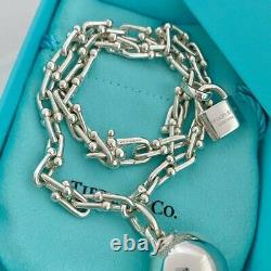 Tiffany & Co Sterling Silver Hardwear Link Wrap Bracelet 6.5 Size M Withpackaging
