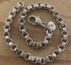 Tiffany & Co. Sterling Silver Men's Venetian Box Link Bracelet 925 7.5 Inch