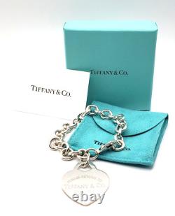Tiffany & Co. Sterling Silver Return to Tiffany X-Large Heart Tag Charm Bracelet
