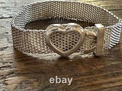 Tiffany & Co. Sterling Silver Somerset Mesh Heart Bracelet