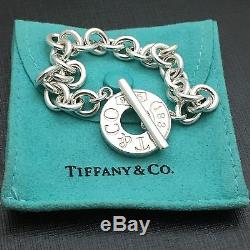 Tiffany & Co Sterling Silver T&CO 1837 Circle Toggle Bracelet