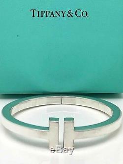 Tiffany & Co Sterling Silver T Square Bracelet $975 Medium
