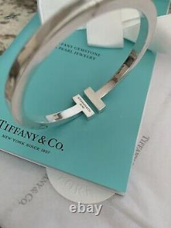 Tiffany & Co. Tiffany T Square Sterling Silver Bracelet Size 7 1/2 8