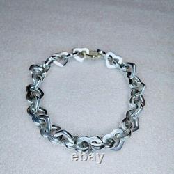 Tiffany and Co heart links bracelet sterling silver 925 750 18K