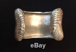 Tiffany co sterling silver Cuff Bracelet Rare Tree Ring Design