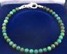Turquoise Gemstone Beads Bead 925 Sterling Silver Bracelet Natural Blue Green