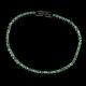 Unheated Round Emerald 2.5mm 14k White Gold Plate 925 Sterling Silver Bracelet