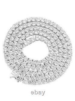 Unisex 1 Row 925 Sterling Silver 3mm 4mm 5mm Tennis Chain Necklace ANTI TARNISH