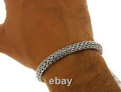 Unisex 925 Sterling Silver Bali Tula Woven 7 mm Bracelet Size 7.5-8-8.5B55