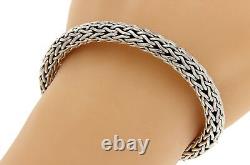 Unisex 925 Sterling Silver Bali Tula Woven 7 mm Bracelet Size 7.5-8-8.5B55