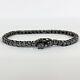Unisex Black Diamond Tennis Bracelet In 925 Sterling Silver Black Gold Finish