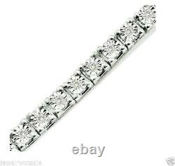 Unisex Tennis Bracelet With Diamonds in Sterling Silver 1/4 Carats 7 Inches