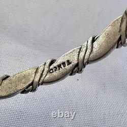 VTG Sterling Silver 925 Twist Design Bangle Bracelet Size 2.75'' Diameter