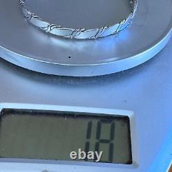 VTG Sterling Silver 925 Twist Design Bangle Bracelet Size 2.75'' Diameter