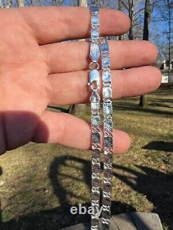 Valentino Star Chain Or Bracelet Solid Real 925 Sterling Silver ITALY 3-5mm