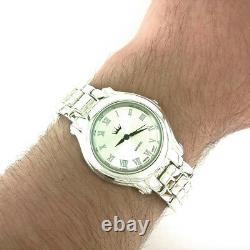 Very Nice Classic Fully Solid 925 Sterling Silver Mens Luxury Wrist Watch