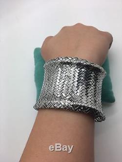 Vintage Angela Cummings Sterling silver woven cuff bracelet