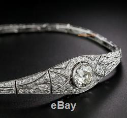Vintage Art Deco 8.00 MM Round Cut Diamond 925 Sterling Silver Fine Bracelet 7