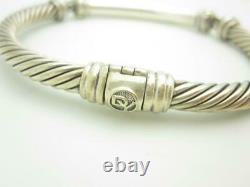 Vintage David Yurman Sterling Silver & Gold 5mm Metro Cable Bracelet SMALL A